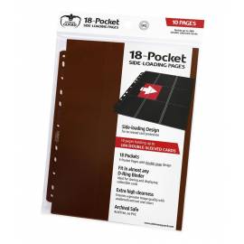 Ultimate Guard 18-Pocket Pages Side-Loading 10 Unidades Marron