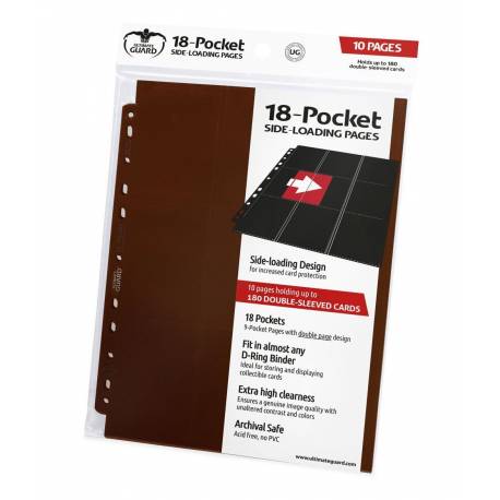 Ultimate Guard 18-Pocket Pages Side-Loading 10 Unidades Marron Ultimate Guard 18-Pocket Pages Side-Loading 10 Unidades Marron