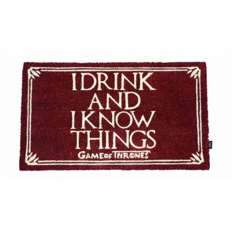 Alfombra Felpudo I Drink And I Know Things - Juego de Tronos 40x60cm Alfombra Felpudo I Drink And I Know Things - Juego de Tronos 40x60cm