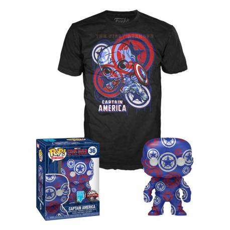 Funko Pop! & Tee - Captain America Civil War - Exclusive 10cm Funko Pop! & Tee - Captain America Civil War - Exclusive 10cm