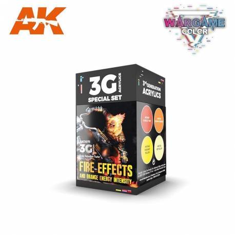 Fire Effects and Energy Intensity Wargame Color Set - Pintura AK Interactive