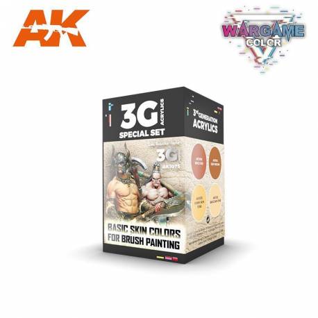 Basic Skin Colors Wargame Color Set - Pintura AK Interactive