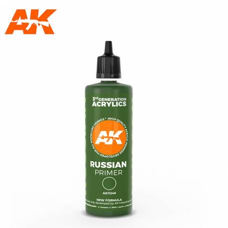 Imprimación Verde Ruso 100 ml Russian Green Primer - Pintura AK Interactive