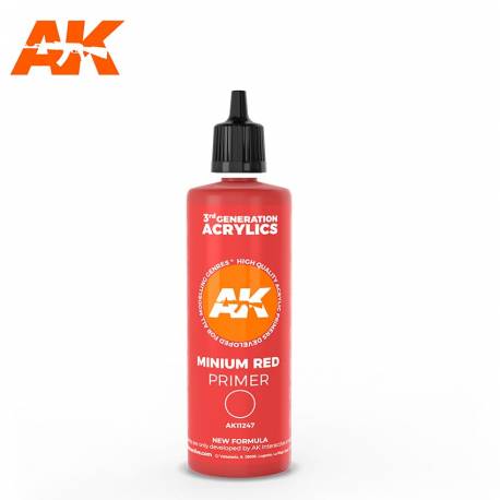 Imprimación Rojo Minio 100 ml Minium Red Primer - Pintura AK Interactive