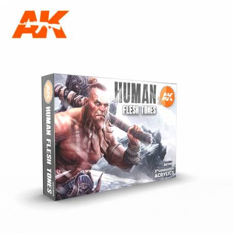 Human Flesh Tones Color Set - Pintura AK Interactive