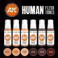 Human Flesh Tones Color Set - Pintura AK Interactive