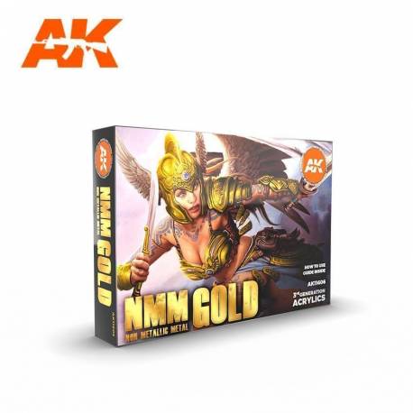 Non Metallic Metal Gold Color Set - Pintura AK Interactive Non Metallic Metal Gold Color Set - Pintura AK Interactive