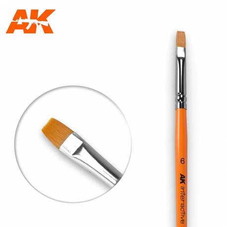 Pincel Plano 6 - Flat Brush - AK Interactive