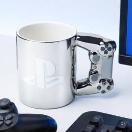 Taza Metalizada Mando Playstation Dualshock 4