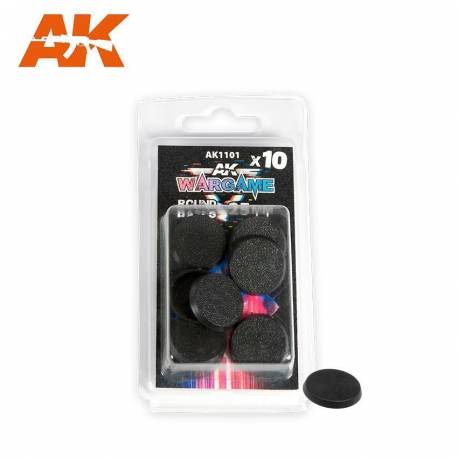 Bases Redondas 25 mm x 10 uds - AK Interactive Bases Redondas 25 mm x 10 uds - AK Interactive