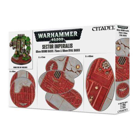 Peanas Sector Imperialis redondas 60mm, ovaladas 75mm y 90mm