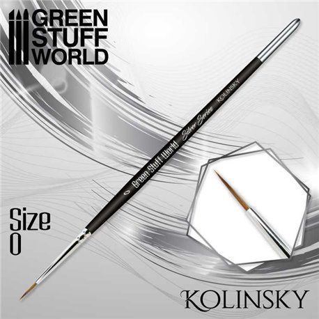 Pincel Kolinsky Silver Series 0 - GSW Pincel Kolinsky Silver Series 0 - GSW