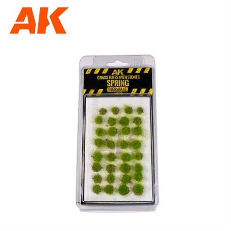 Grass Tufts with Stones - Matas de Cesped - AK Interactive