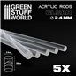 Barras Acrilicas - Redondas 2,4 mm transparentes - GSW
