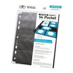 Hojas Ultimate Guard 14-Pocket Compact Pages Tamaño Estándar & Mini American Negro