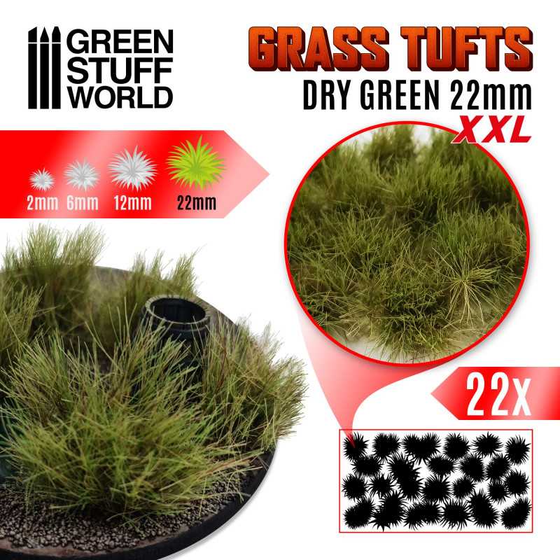Matas de Cesped Verde Seco 22mm - GSW Matas de Cesped Verde Seco 22mm - GSW