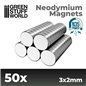 Imanes Neodimio 3x2mm 50 unidades - GSW Imanes Neodimio 3x2mm 50 unidades - GSW
