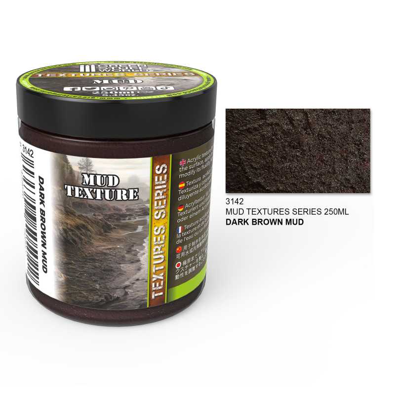 Pasta texturizadora - Textura de barro - Barro Marrón Oscuro 250ml - GSW