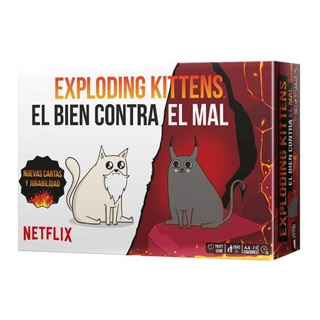 Exploding Kittens El Bien Contra el Mal - Juego de Mesa