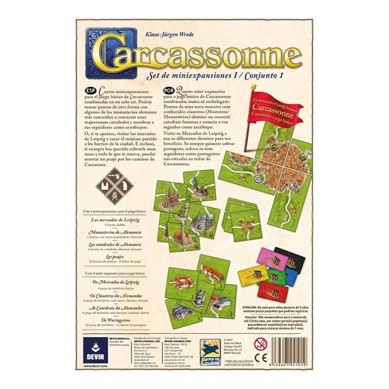 Carcassonne Expansiones Reunidas - Juego de Mesa Carcassonne Expansiones Reunidas - Juego de Mesa