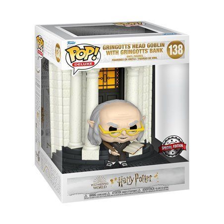 Funko Pop! Deluxe: Gringotts Head Goblin with Gringotts Bank