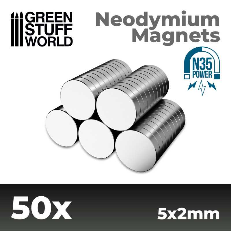 Imanes Neodimio 5x2mm 50 unidades - GSW Imanes Neodimio 5x2mm 50 unidades - GSW