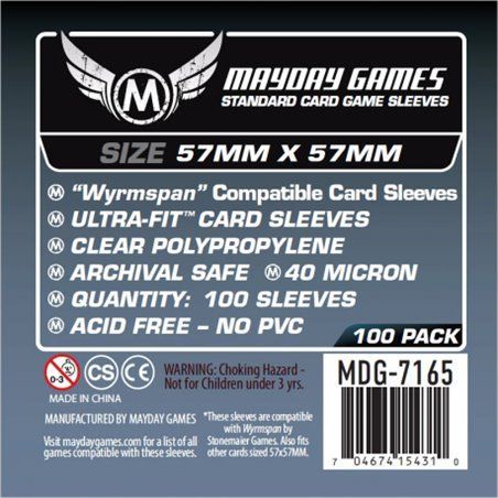 Fundas Mayday Games Tamaño Wyrmspan 57 x 57 mm