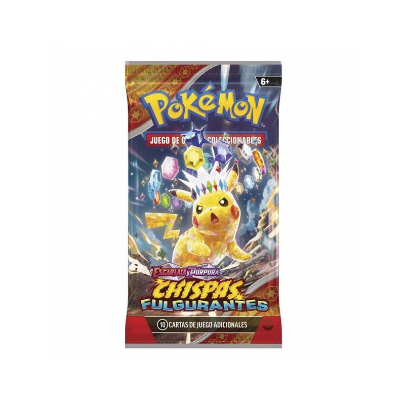 Pokemon Escarlata y Púrpura Chispas Fulgurantes - Sobre 10 Cartas Castellano Pokemon Escarlata y Púrpura Chispas Fulgurantes - Sobre 10 Cartas Castellano