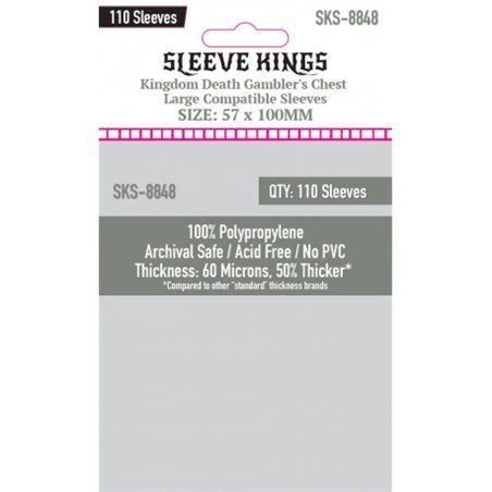 Fundas Sleeve Kings Tamaño Kingdom Death Gambler's Chest - 57 x 100 mm