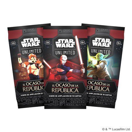 Star Wars Unlimited: El Ocaso de la República - Sobre de 16 Cartas en Español