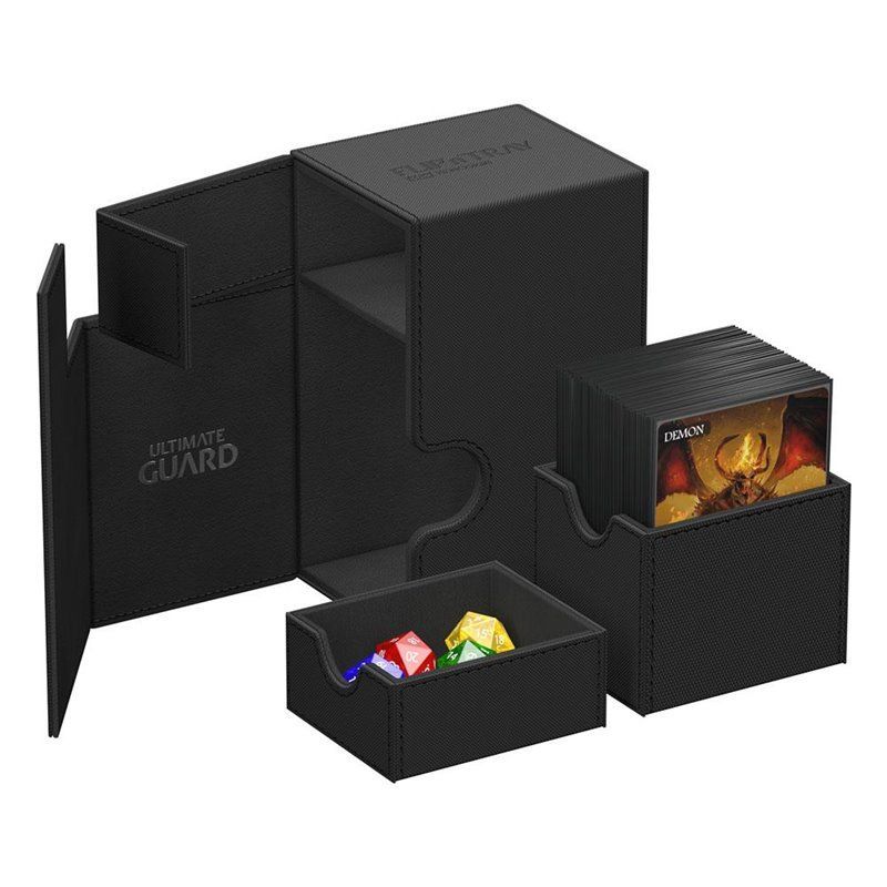 Twin Flip`n`Tray 80+ Caja de Cartas XenoSkin Negro