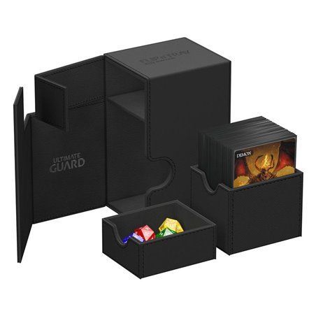 Twin Flip`n`Tray 80+ Caja de Cartas XenoSkin Negro