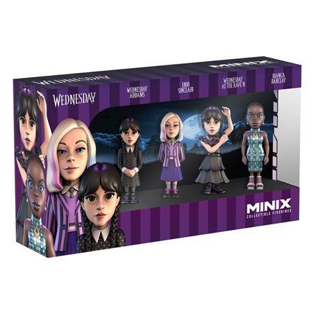 Minix Miércoles Addams Pack de 4 - Wednesday Figura 7 cm