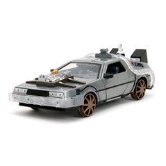 Regreso al Futuro III Réplica DeLorean Time Machine Railroad Wheels 1/24 Jada