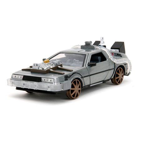Regreso al Futuro III Réplica DeLorean Time Machine Railroad Wheels 1/24 Jada