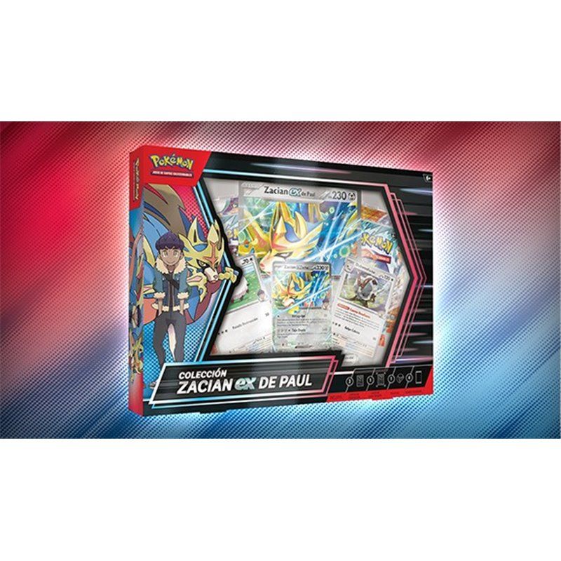 Pokemon Escarlata y Púrpura - March ex Box Colección Zacián ex de Paul Castellano Pokemon Escarlata y Púrpura - March ex Box Colección Zacián ex de Paul Castellano