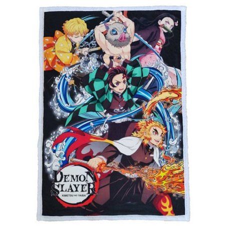 Manta Polar Kimetsu no Yaiba- 100x150 cm - Kimetsu no Yaiba