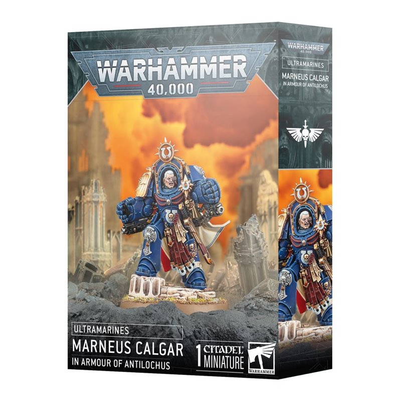Ultramarines Marneus Calgar con Armadura de Antilochus