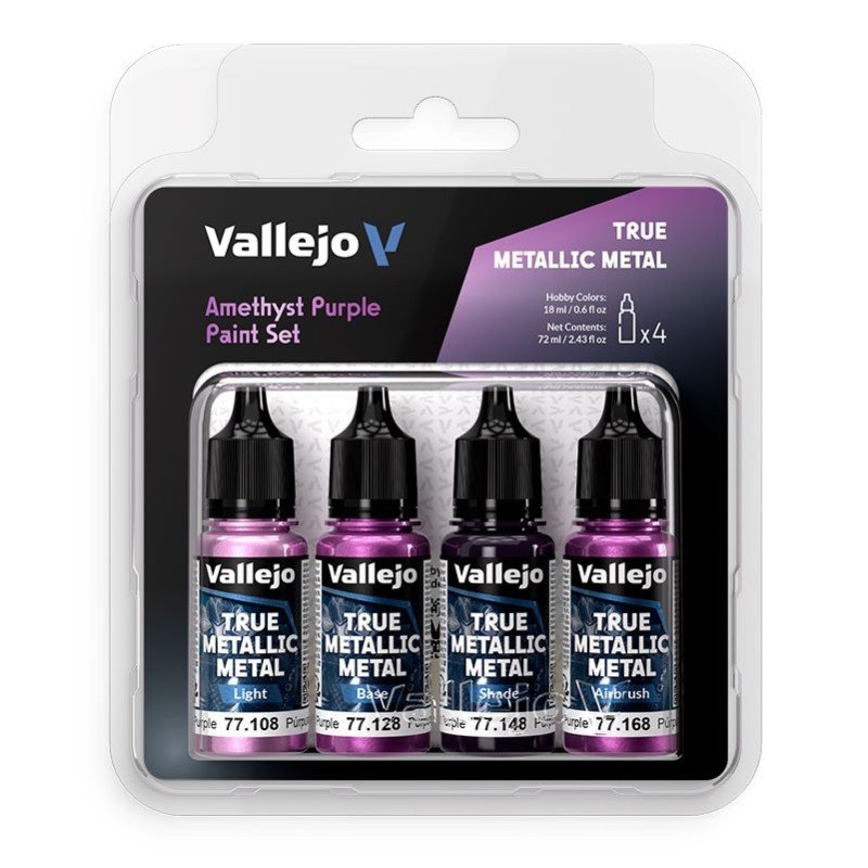 Purpura Amatista Set - Amethyst Purple Set - True Metallic Metal - Pintura Vallejo