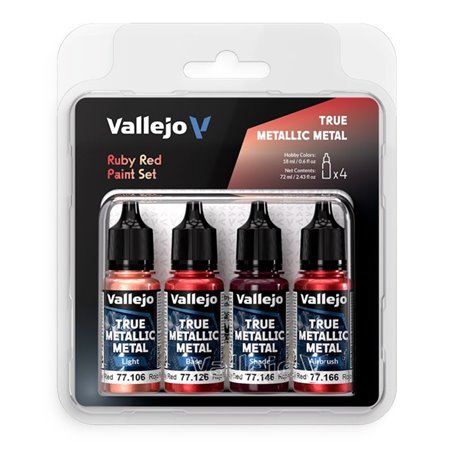 Rojo Rubi Set - Ruby Red Set - True Metallic Metal - Pintura Vallejo