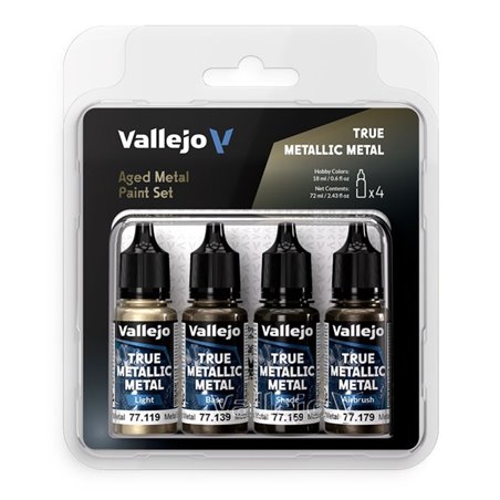 Metal Envejecido Set - Aged Metal Set - True Metallic Metal - Pintura Vallejo