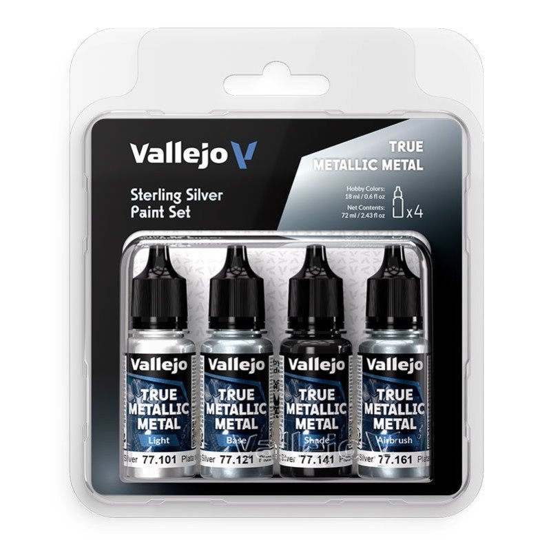 Plata de Ley Set - Sterling Silver Set - True Metallic Metal - Pintura Vallejo