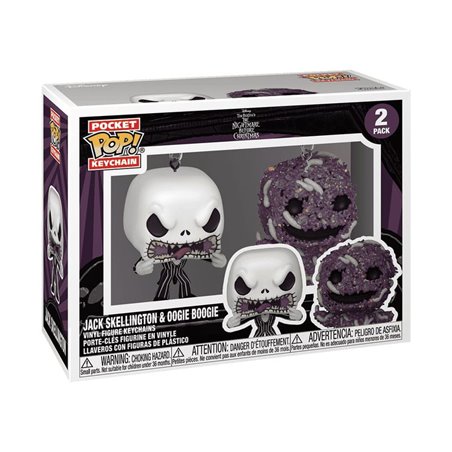 Funko Pop! - Pack Llavero Jack Skellington & Oogie Boogie - Pesadilla Antes de Navidad