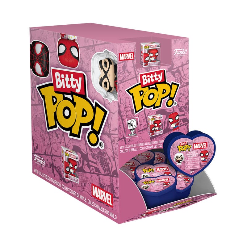 Funko Bitty Pop! Sobre Mystery Spider-Man Valentine - Marvel