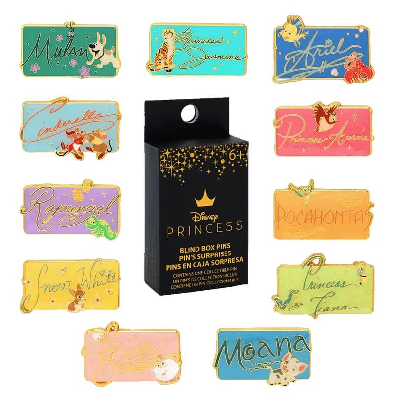 Chapas Esmaltadas Blind Box Mystery - Disney Princess Signature by Loungefly Chapas Esmaltadas Blind Box Mystery - Disney Princess Signature by Loungefly