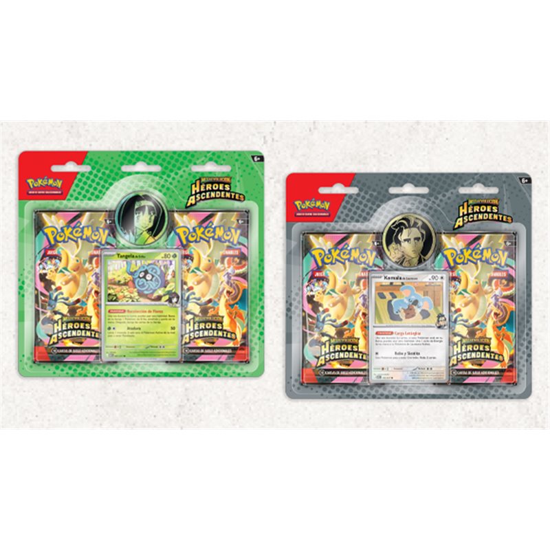 Pokemon Megaevolución Heroes Ascendentes - Pack de 2 Sobres + Moneda Castellano