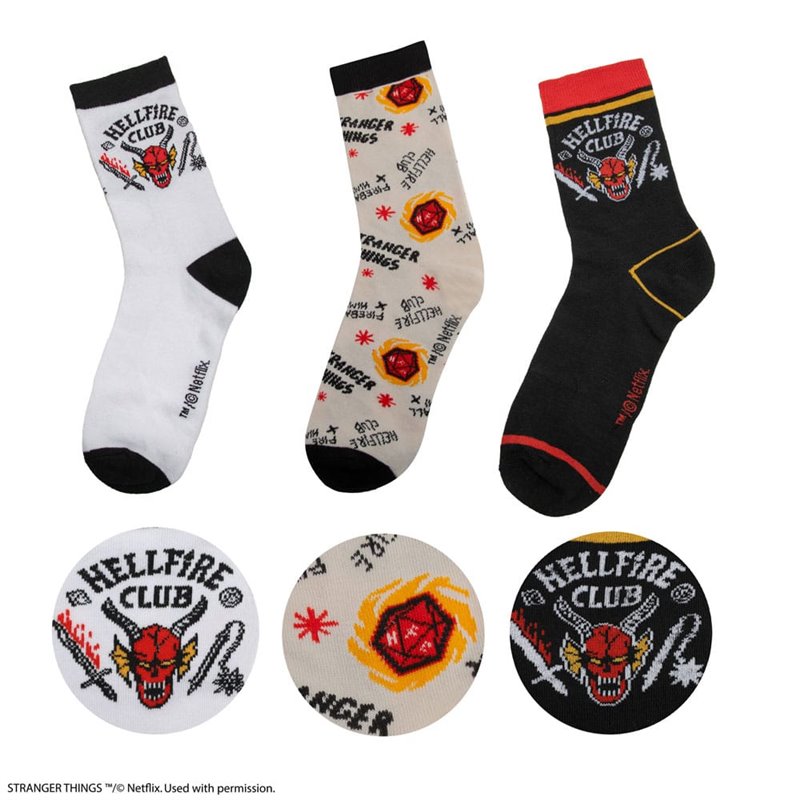 Pack de 3 Calcetienes Hellfire Club - Stranger Things Pack de 3 Calcetienes Hellfire Club - Stranger Things