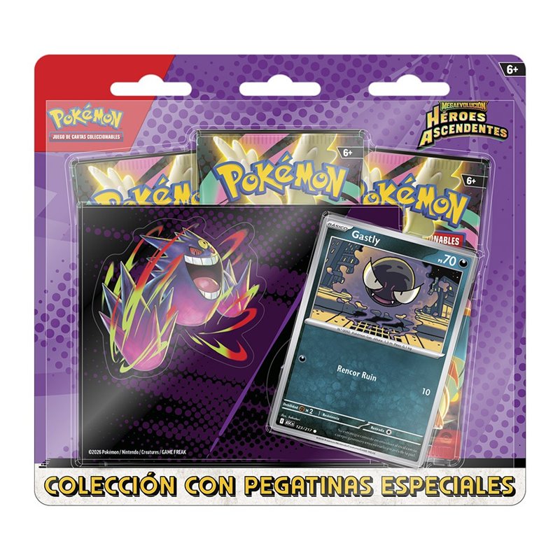 Pokemon Megaevolución Heroes Ascendentes - Pack Colección con Pegatinas Especiales Castellano