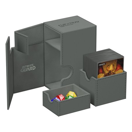Twin Flip`n`Tray 80+ Caja de Cartas XenoSkin Gris
