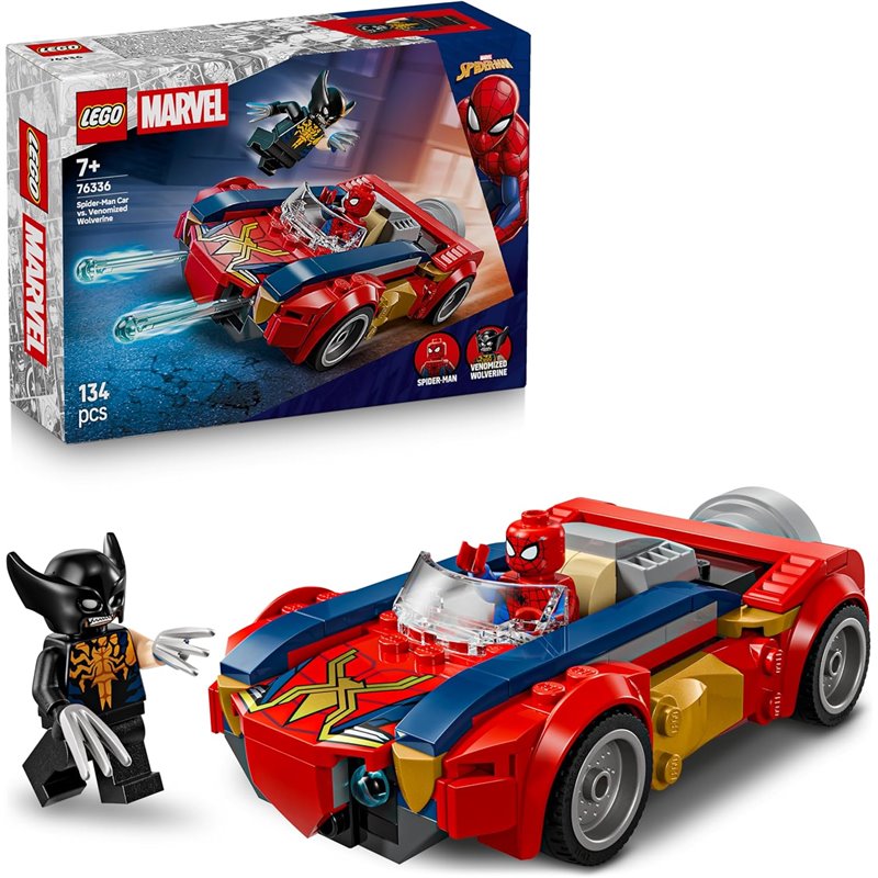 LEGO Marvel - Coche de Spider-Man vs. Lobezno Venomizado